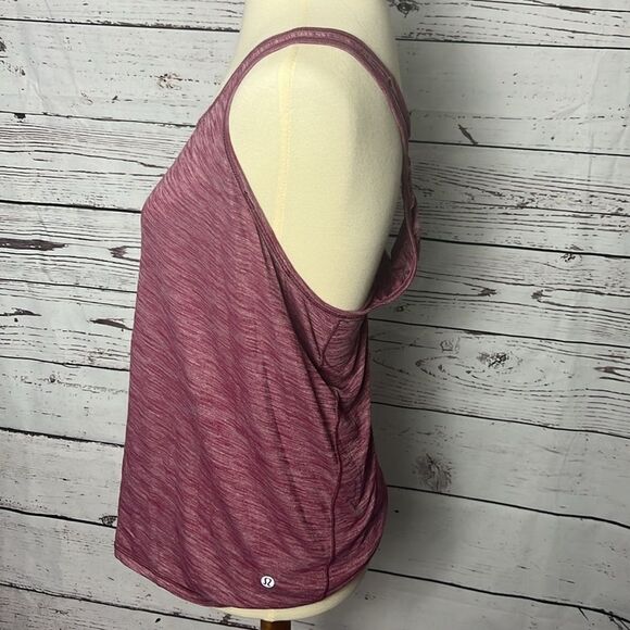 Lululemon Marled Maroon Racerback Athletic Tank Top - Picture 3 of 7